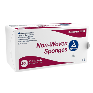Dynarex Esthetic Gauze, Non-woven Sponges 200CT.
