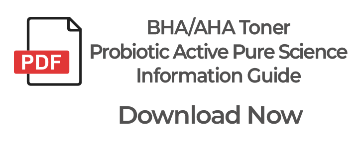 Professional Pure Science guide explaining how BHA and AHA help exfoliate, refine pores, and support clearer looking skin.