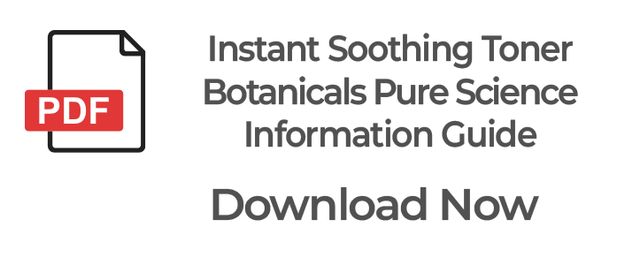 Professional Pure Science guide explaining how Instant Soothing Toner hydrates, calms, and helps rebalance sensitive or environmentally stressed skin.