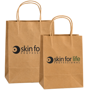 Skin for Life Kraft Paper Bags. Medium and Small.