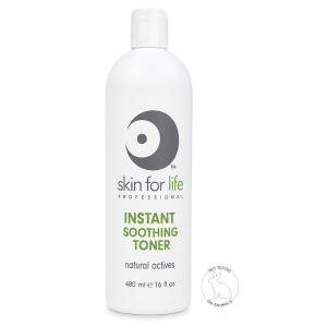 Skin for Life Instant Soothing Toner Professional Size 16 fl oz with beta-glucan helps calm, hydrate, and balance sensitive and post-treatment skin.