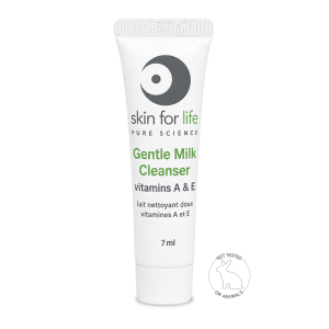 Gentle Milk Cleanser sample size with antioxidants for dry, sensitive, dehydrated, and aging skin.