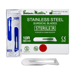 Professional 10R Dermaplaning Blades | Sterile Individually Wrapped Surgical Steel (100 Count)