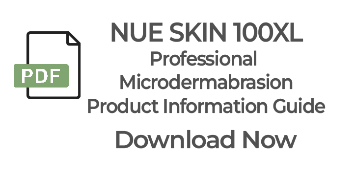 Nue Skin 100XL Professional Microdermabrasion Product Information Sheet.