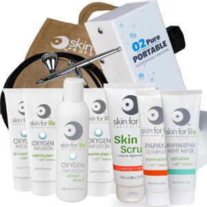 Professional Oxygen Infusion Machine. Additional three free skincare products for the treatment room.