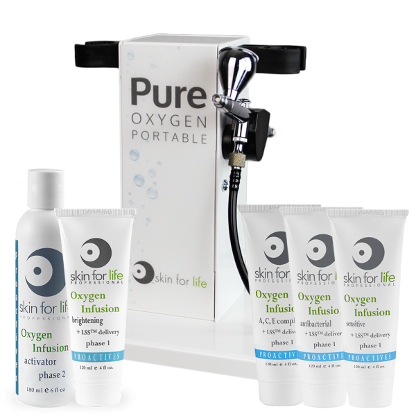 APO Standard Pure Oxygen includes 5 oxygen skincare products