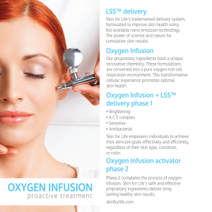 Oxygen Infusion Marketing Informational Rack Card.