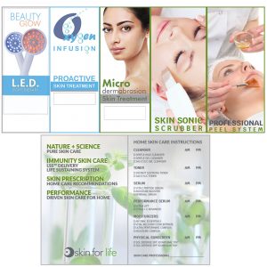 Tarjetas de rack de tratamiento - Microdermabrasión, Luz LED, Infusión de oxígeno, Depurador sónico de la piel, Peel profesional o tarjeta de prescripción de la piel