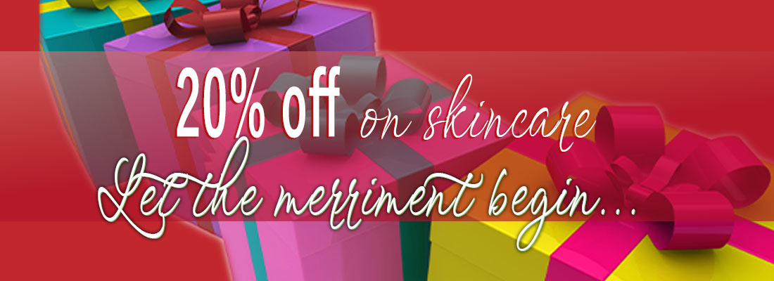 20% Off skincare, ends midnight Dec. 25th