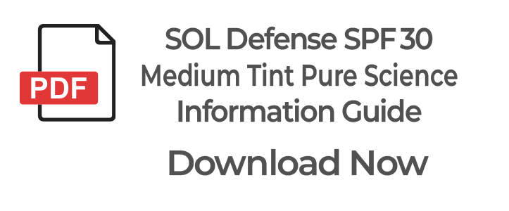 SOL Defense Medium Tint Mineral Sunscreen SPF 30 | Skin for Life Professional Tinted Zinc Sunscreen.